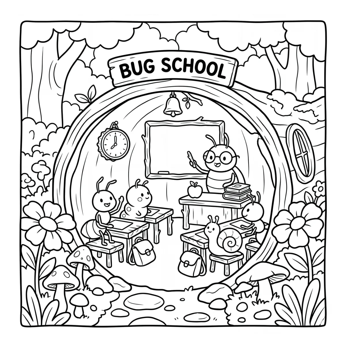 Coloring page from Slugs N Bugs