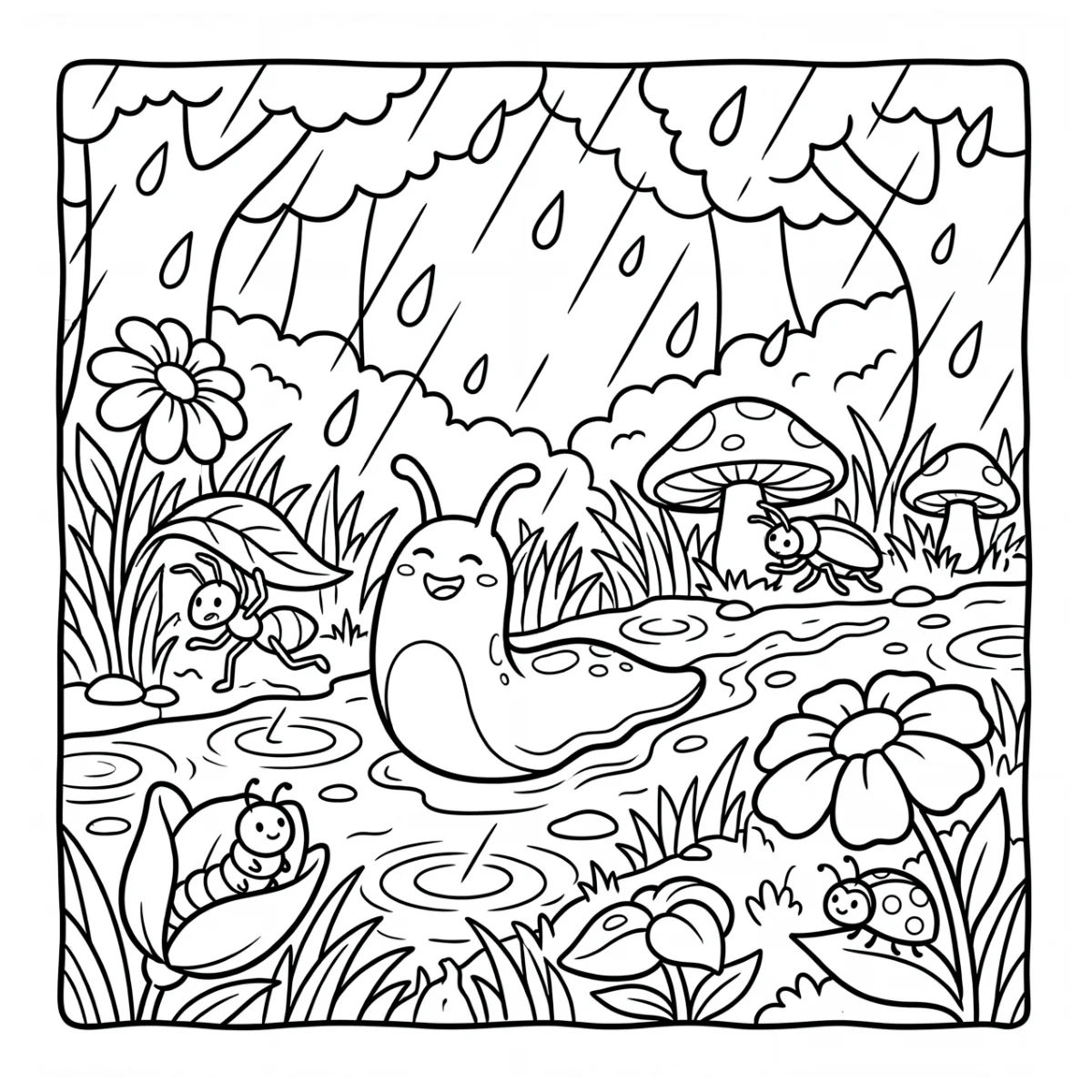 Coloring page from Slugs N Bugs
